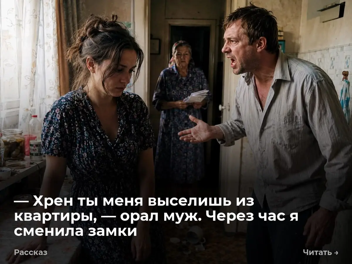 — Хрен ты меня выселишь из квартиры, — орал муж. Через час я сменила замки
— Ты без меня сдохнешь под забором, овца ипотечная! Керамическая кружка врезалась в косяк | Сетка — социальная сеть от hh.ru