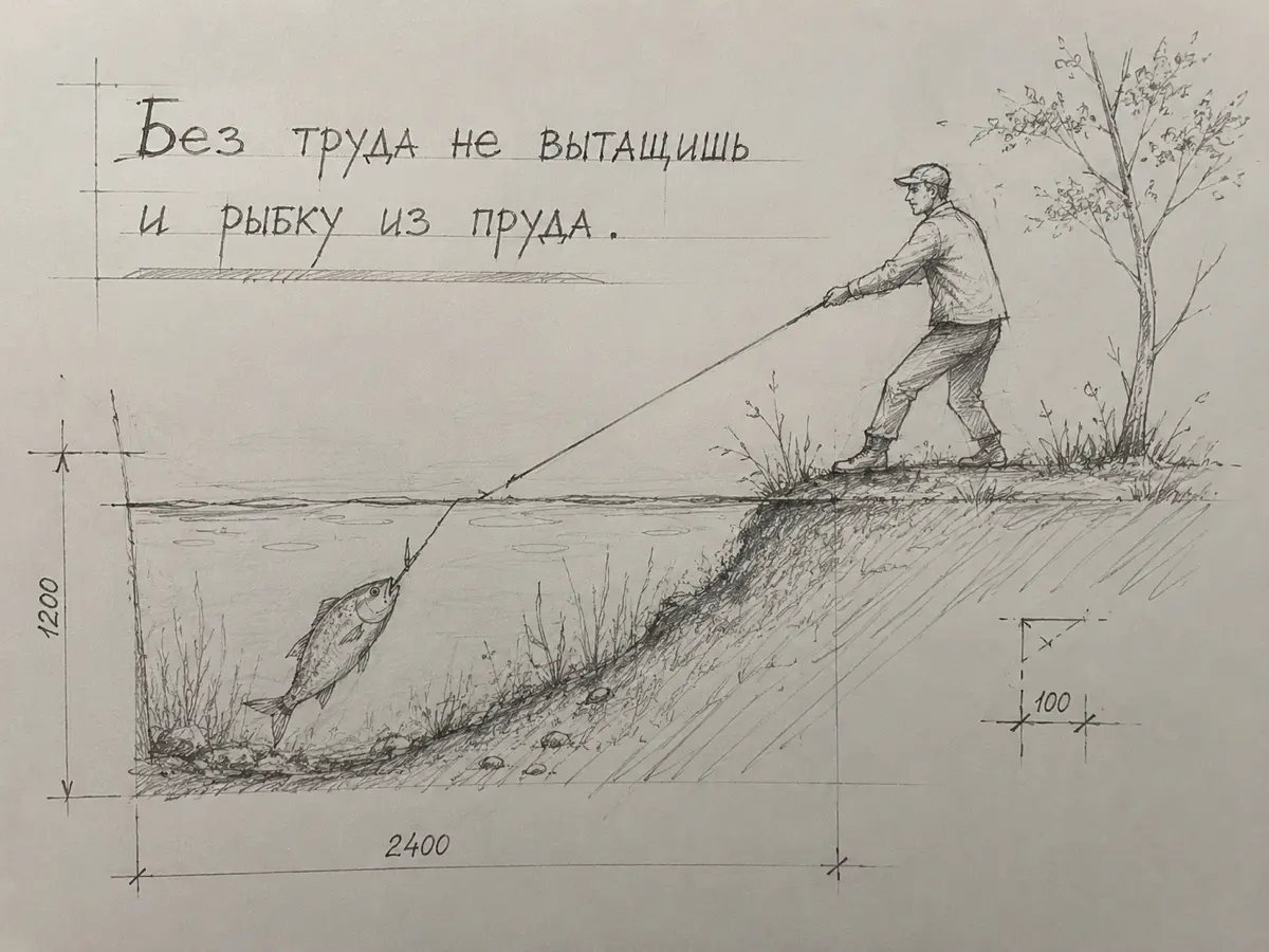 Без труда не вытащишь и рыбку из пруда. | Сетка — социальная сеть от hh.ru