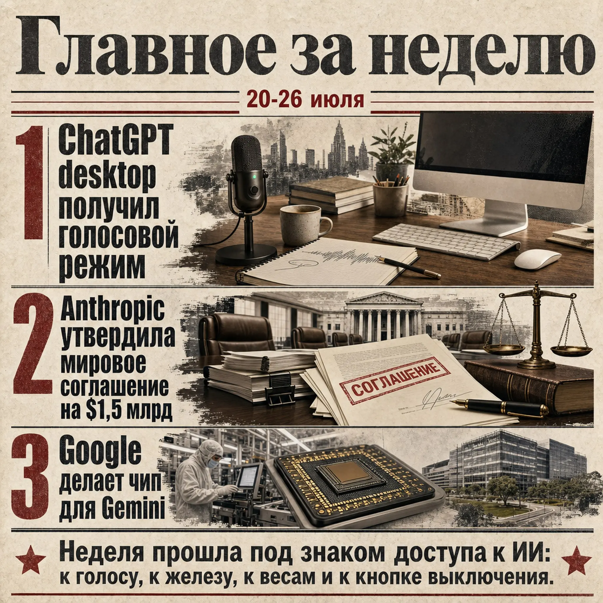 ИИ-итоги недели: голос в ChatGPT, чип для Gemini и жёсткий законопроект в США | Сетка — социальная сеть от hh.ru