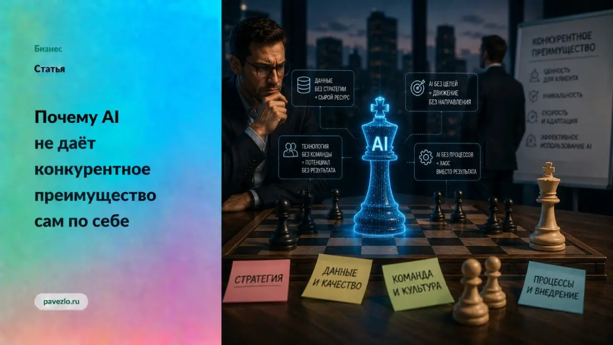 Почему AI не даёт конкурентное преимущество сам по себе | Сетка — социальная сеть от hh.ru