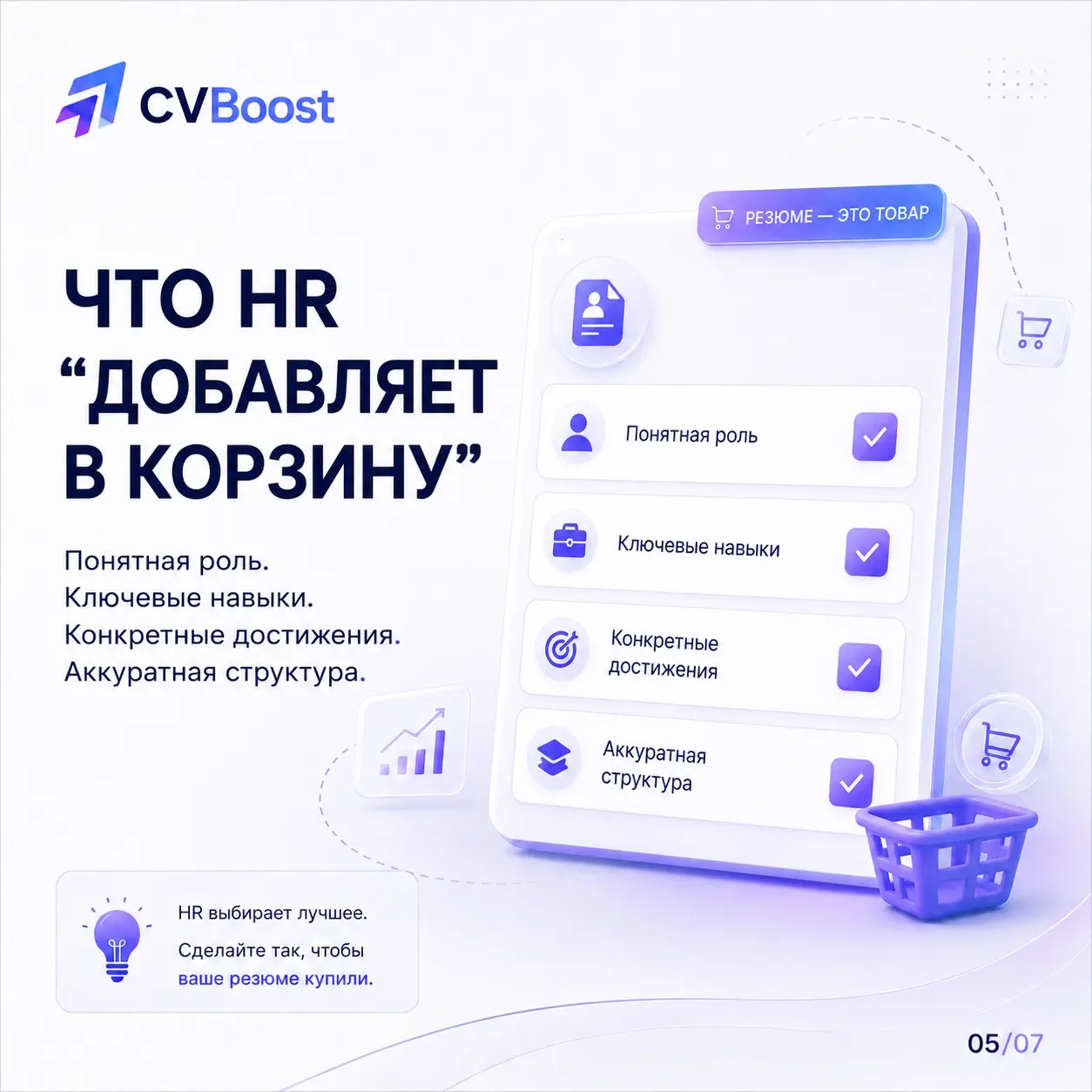 Ваше резюме — это почти карточка товара 🛒 | Сетка — социальная сеть от hh.ru