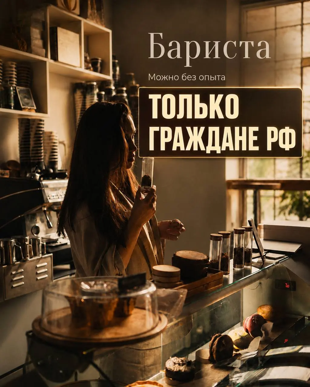 БАРИСТА
От 400₽/ч + % + премии
Лель-Ладо
• Москва, м. Савеловская | Марьина Роща
• Рестораны/Кафе
• +79853388833
Полное описание вакансии размещено в Телеграм и Макс | Сетка — социальная сеть от hh.ru