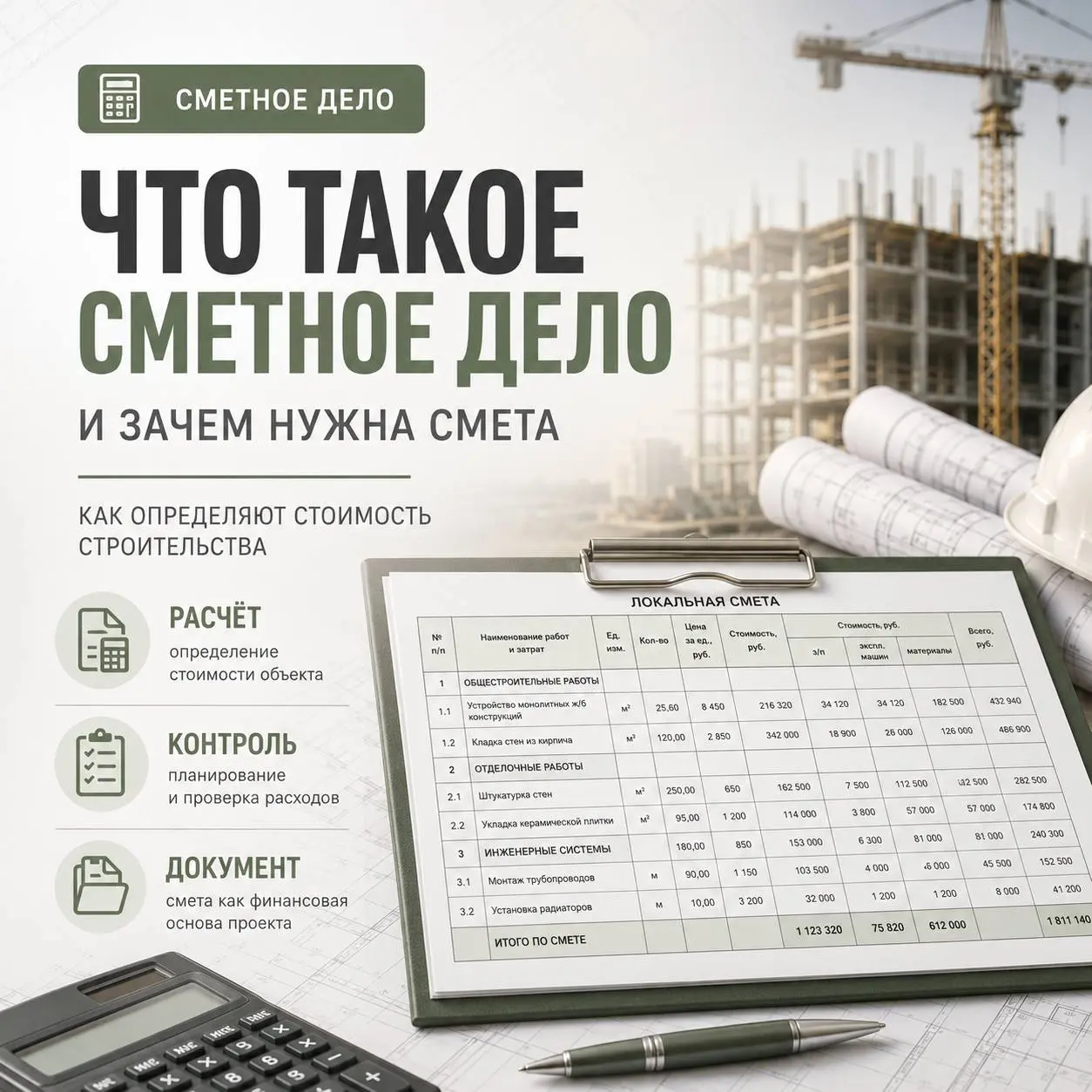 Что такое сметное дело и зачем нужна смета | Сетка — социальная сеть от hh.ru