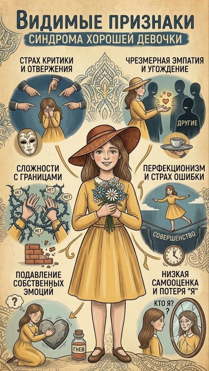Чек-лист: Тест на «хорошую девочку». Сколько пунктов про вас? 📋👇
​Давайте без долгих вступлений. Ниже — конкретные факты и маркеры поведения | Сетка — социальная сеть от hh.ru