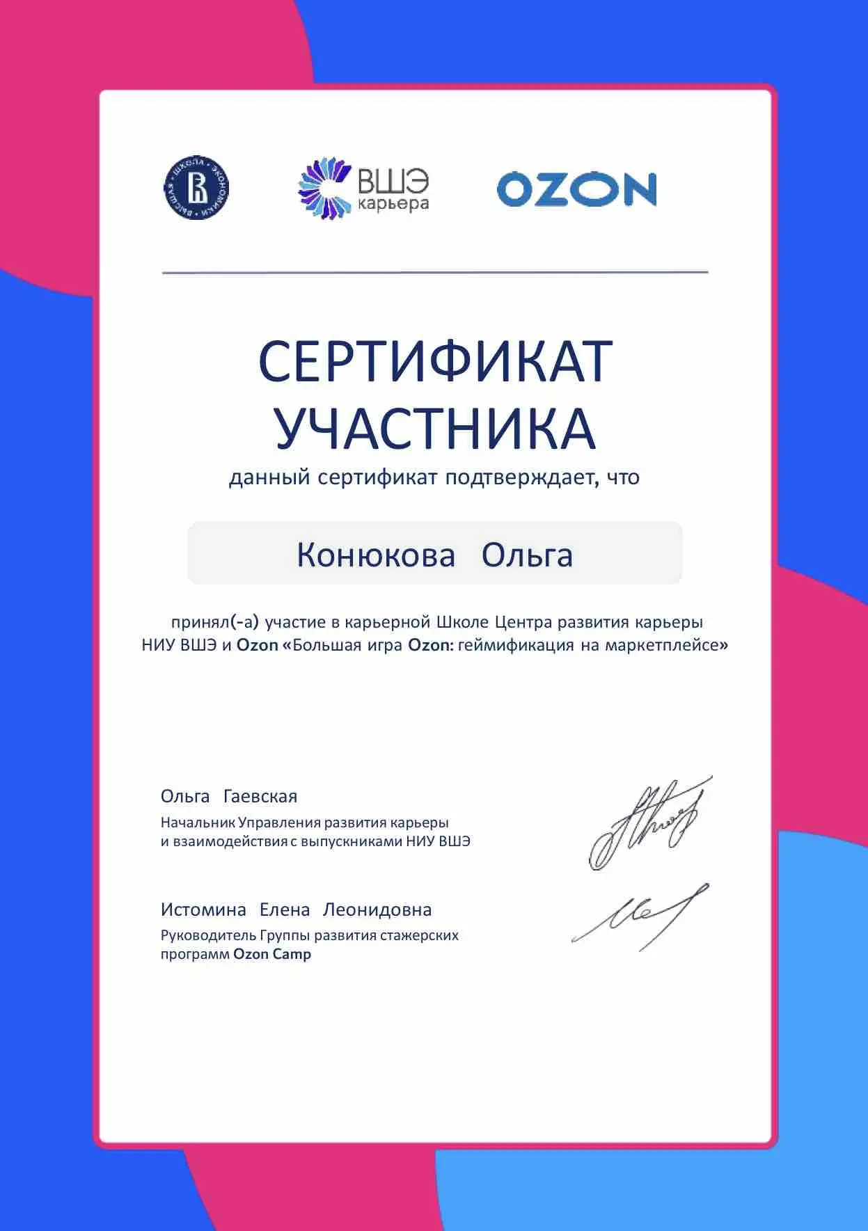 Network member avatar