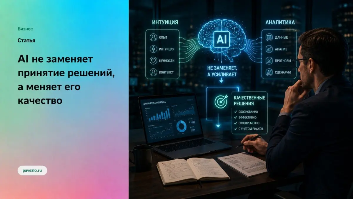 Почему AI не заменяет принятие решений, а меняет их качество | Сетка — социальная сеть от hh.ru
