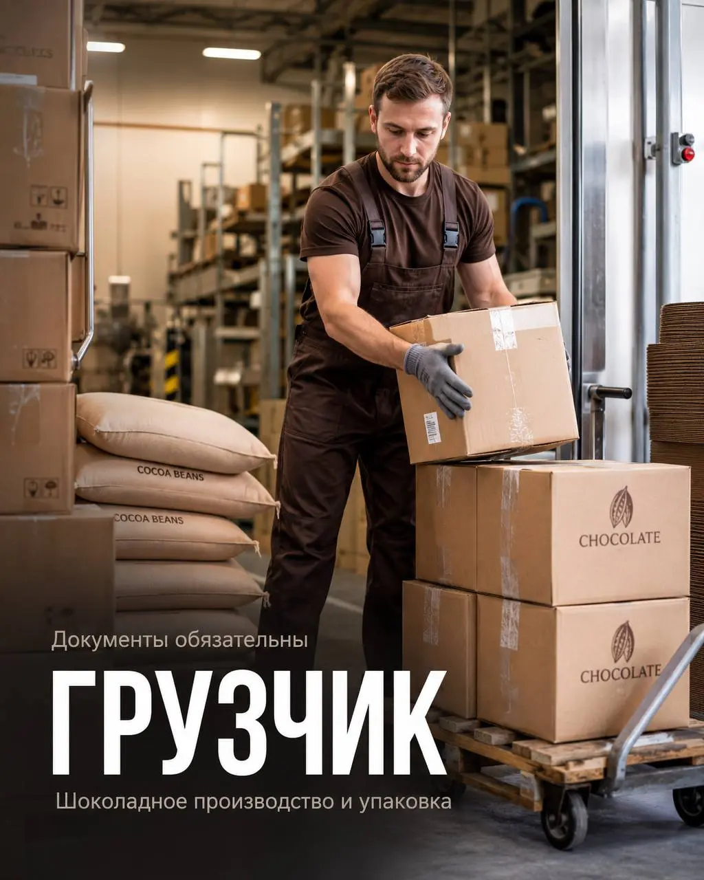 ГРУЗЧИК
55 000₽ - 70 000₽
ООО "Дом шоколада "ВИОШОКО"
• Москва, Складочная 1с5
• Логистика
• +79688030232
Полное описание вакансии размещено в Телеграм и Макс | Сетка — социальная сеть от hh.ru