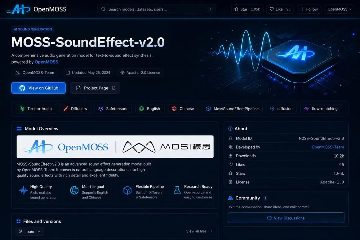 Звуки теперь тоже можно создавать по текстовому описанию. OpenMOSS представили MOSS-SoundEffect-v2.0 — бесплатную модель для генерации коротких аудио | Сетка — социальная сеть от hh.ru
