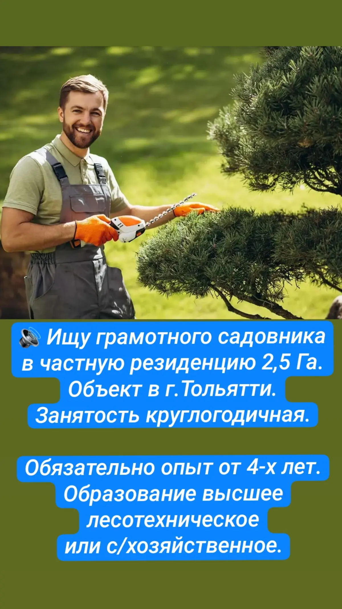 Ищу грамотного садовника в частную резиденцию в г. Тольятти | Сетка — социальная сеть от hh.ru