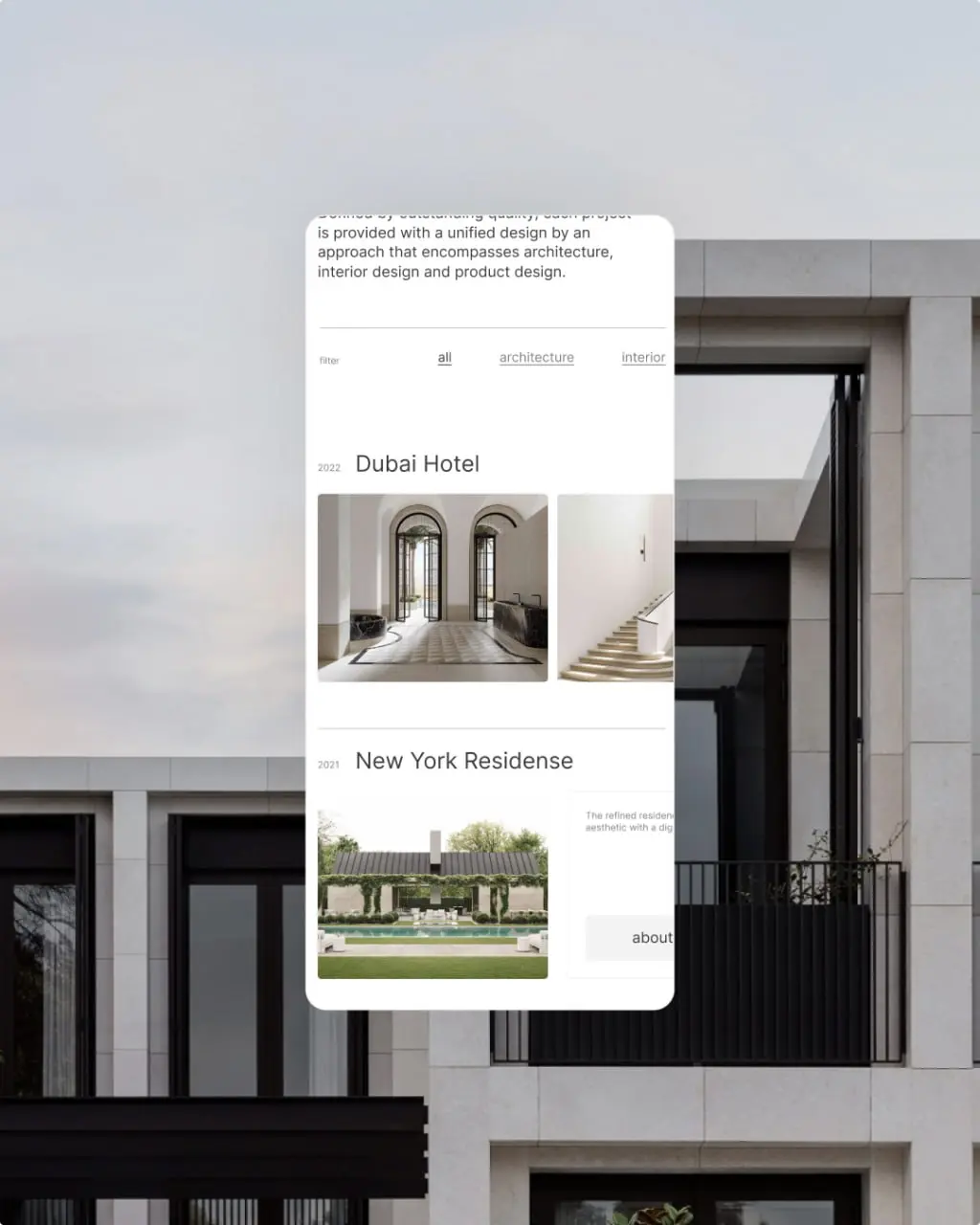 Conrad Architects — архитектурное бюро, специализирующееся на проектировании современных минималистичных пространств.
Для компании такого уровня нужно было цифровое воплощение философии | Сетка — социальная сеть от hh.ru