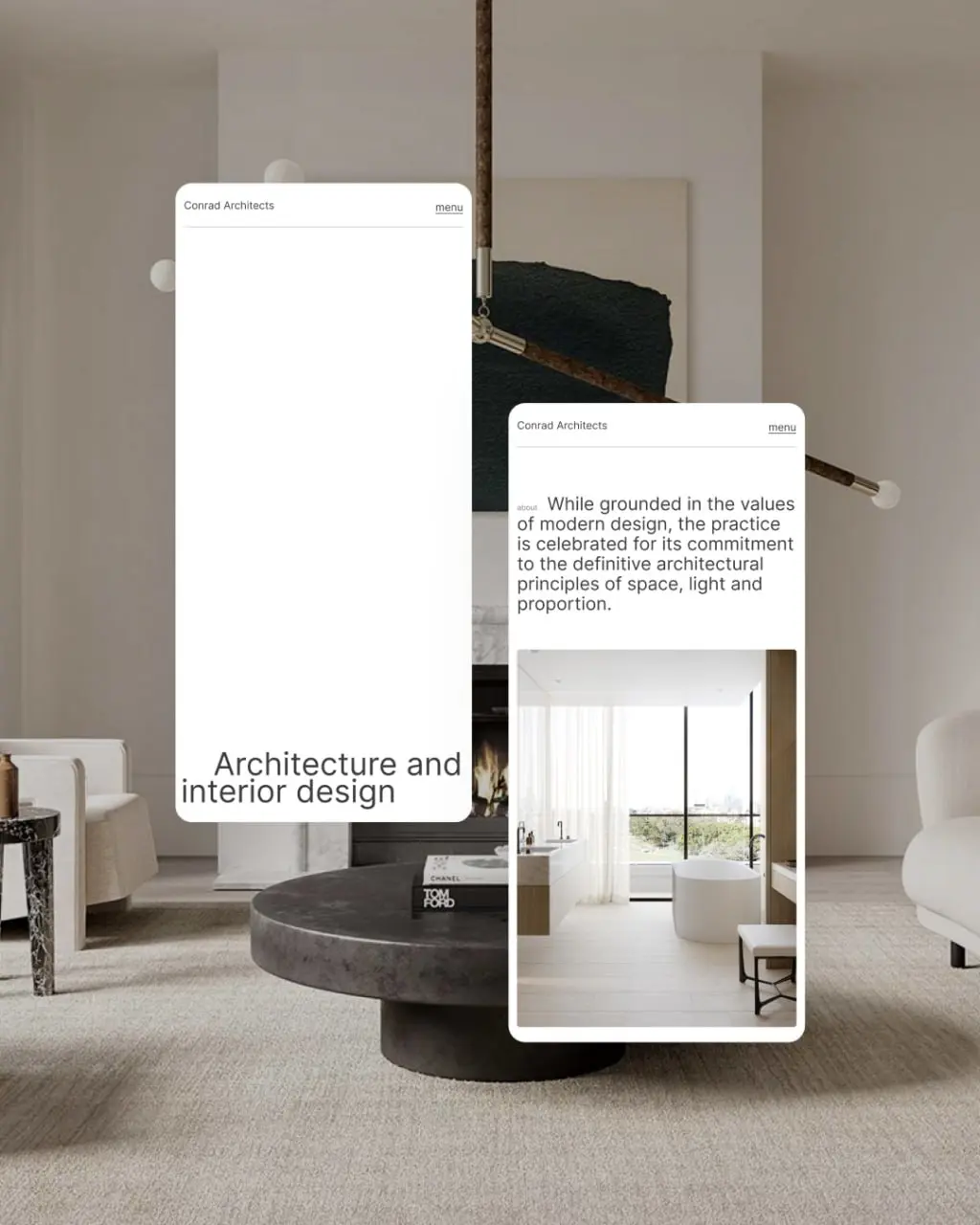 Conrad Architects — архитектурное бюро, специализирующееся на проектировании современных минималистичных пространств.
Для компании такого уровня нужно было цифровое воплощение философии | Сетка — социальная сеть от hh.ru