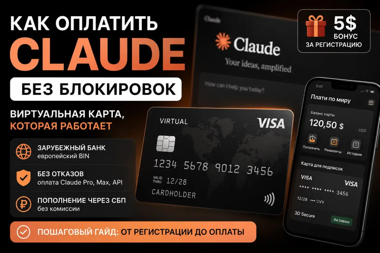 💳 Как оплатить Claude из России?
Если карта не проходит при оплате Claude Pro, Claude Max или API — проблема не в банке и не в балансе.
Хорошая новость — есть простой способ решить этот вопрос | Сетка — социальная сеть от hh.ru