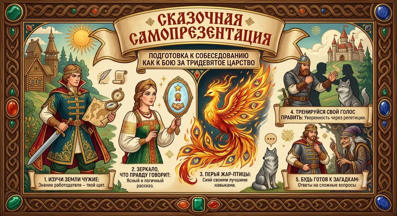 СКАЗОЧНАЯ САМОПРЕЗЕНТАЦИЯПродолжим сказочное повествование сегодня и посмотрим, как же наши герои проходили собеседования и получали трон!
Вот представьте, что пришли вы на собеседование в царский дво... | Сетка — социальная сеть от hh.ru