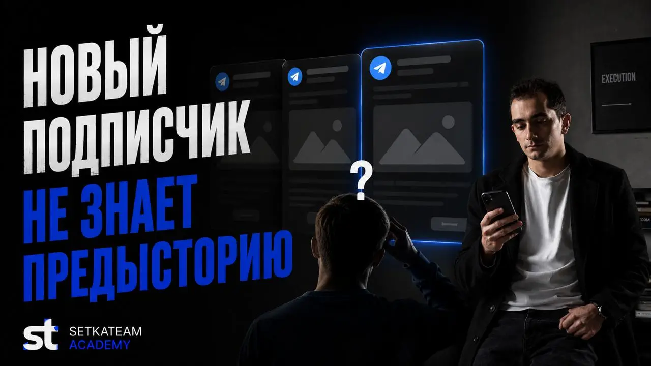 Новый подписчик приходит не в начало вашей истории. Он вваливается в середину.
Вчера мы смотрели, что люди делают в первые сутки после рекламы. Сегодня идём дальше и открываем сам канал их глазами | Сетка — социальная сеть от hh.ru