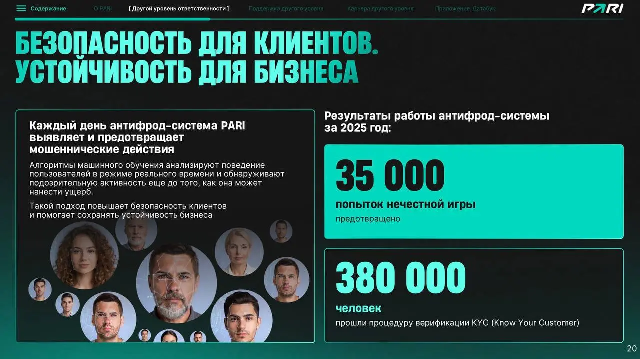 📊 PARI раскрыла отчетность за год!
БК опубликовала внутренние цифры и создает образ открытого букмекера | Сетка — социальная сеть от hh.ru