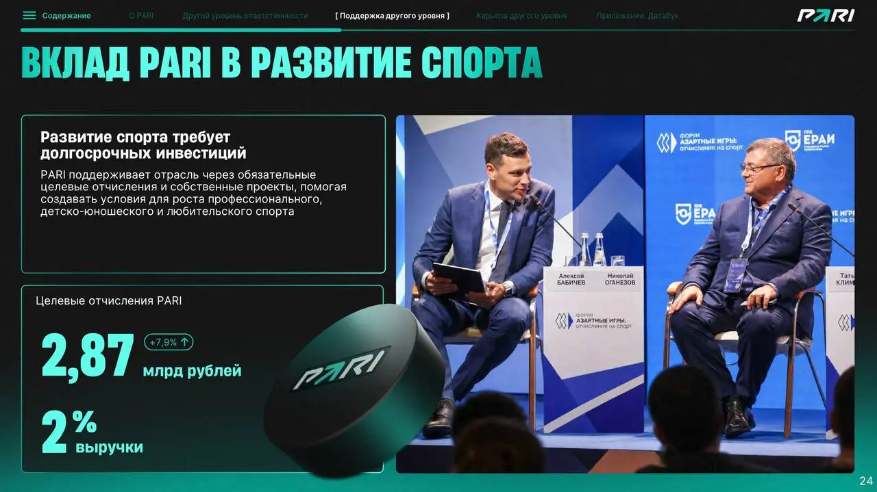 📊 PARI раскрыла отчетность за год!
БК опубликовала внутренние цифры и создает образ открытого букмекера | Сетка — социальная сеть от hh.ru
