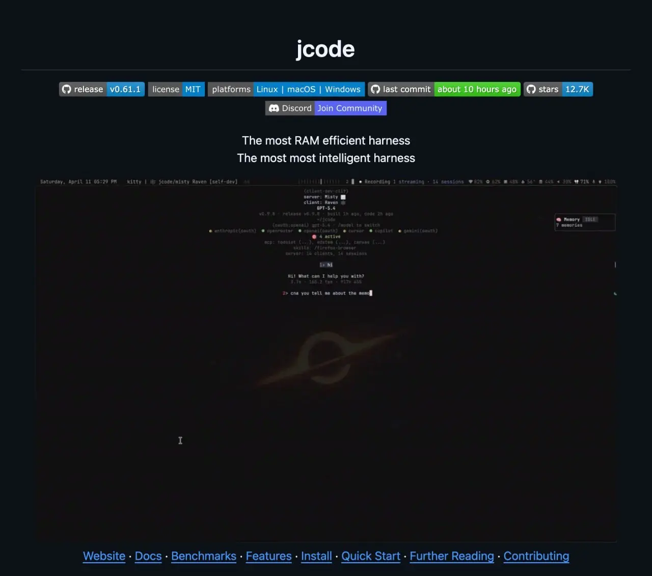 ⚡️ТВОЙ НОВЫЙ ЛЮБИМЫЙ КОДЕР
JCode — запускается в 245 раз быстрее Claude Code и может держать открытыми хоть 100 сессий одновременно | Сетка — социальная сеть от hh.ru
