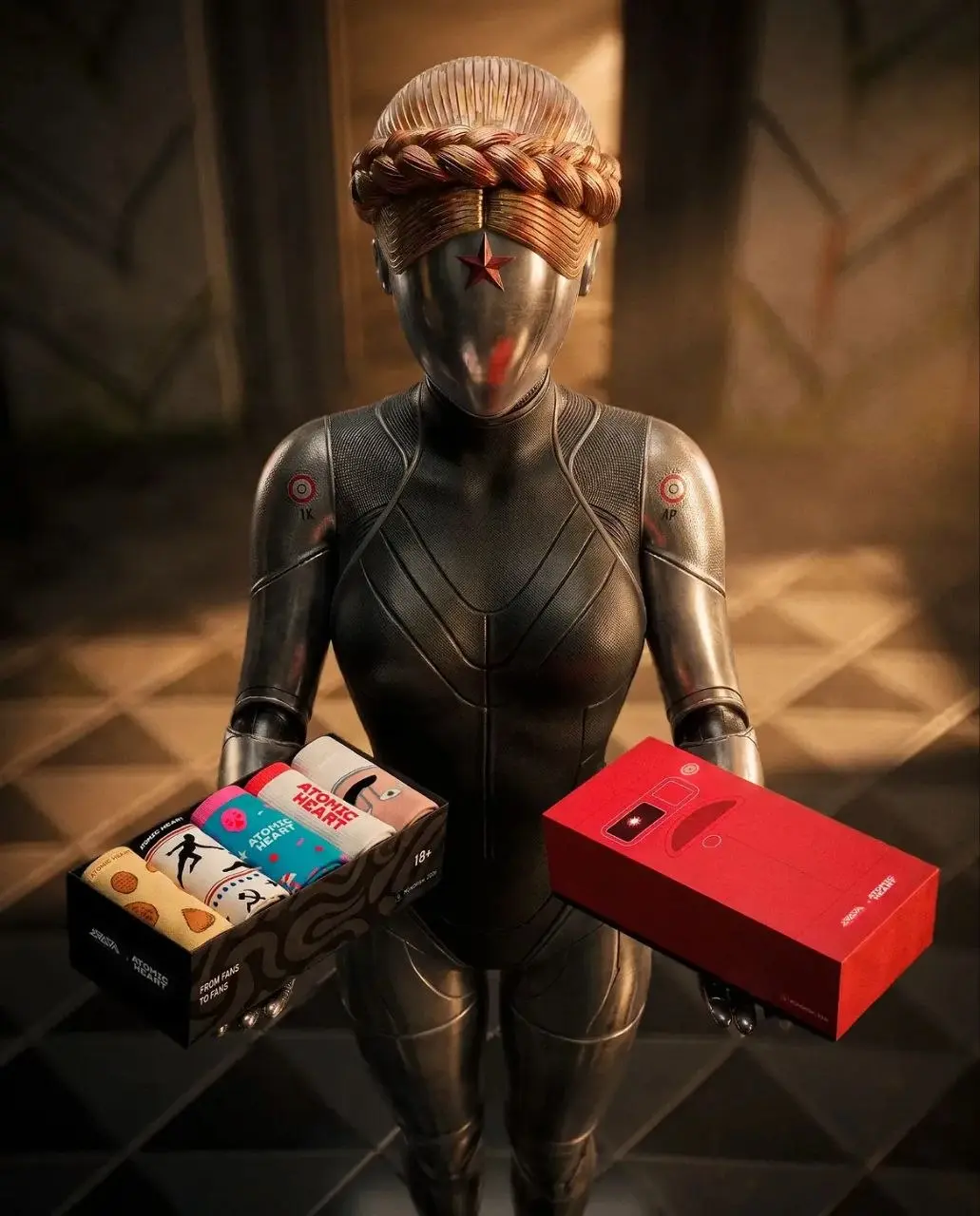 Целая коллекция одежды по Atomic Heart вышла в России! Это коллаба игры и бренда ZAGON. Есть носки, джерси, худи, джинсы и овершот-рубашки для фанатов игры и ретро-футуризма | Сетка — социальная сеть от hh.ru