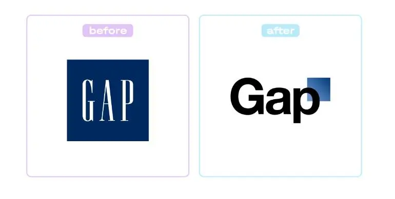 Ошибка бренда, которая обошлась в $100 миллионов
В 2010 году бренд одежды GAP решил обновить свой знаменитый логотип.
Казалось бы, обычный ребрендинг | Сетка — социальная сеть от hh.ru