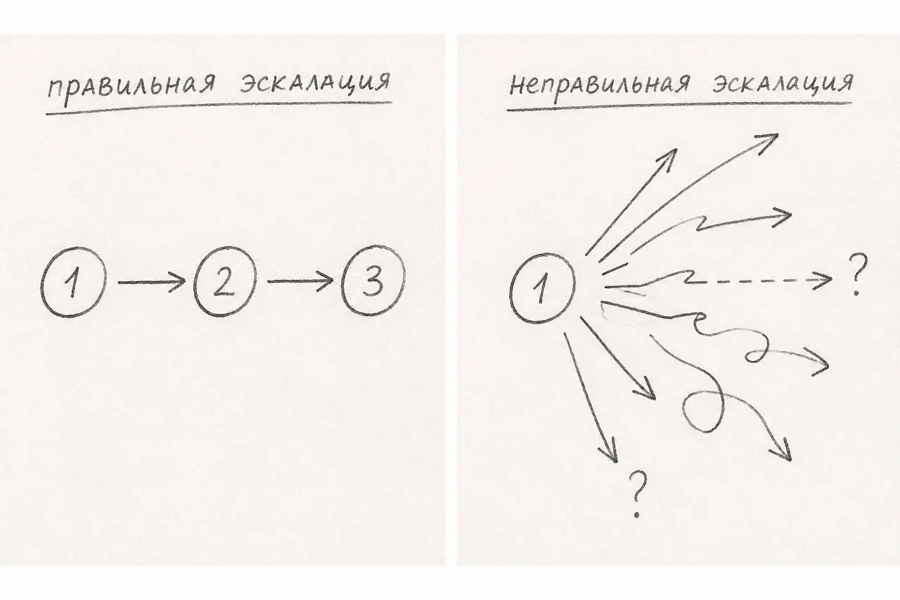 That escalated quickly
Я довольно часто слышу слово «эскалация». И каждый раз оно воспринимается неверно и теми, кто эскалирует, и теми на кого эскалируют. И главное - теми от/против кого эскалируют | Сетка — социальная сеть от hh.ru