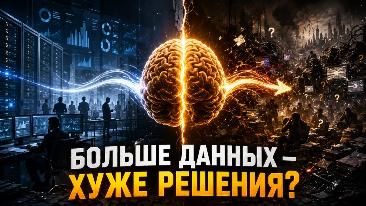 Почему аналитика «глупеет» от избытка данных?
С ростом объёма данных возникает ожидание, что понимание системы станет глубже.
Кажется логичным: больше информации — больше точности | Сетка — социальная сеть от hh.ru