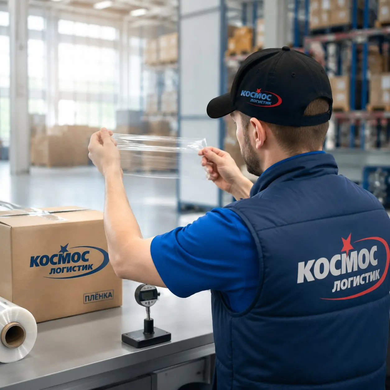 Как быстро проверить стрейч-пленку
Потяните отрез 10х10 см. За 3 секунды хорошая пленка растянется на 300% без разрыва. Мы в «Космос Логистик» обматываем паллеты именно такой от 90 ₽ | Сетка — социальная сеть от hh.ru