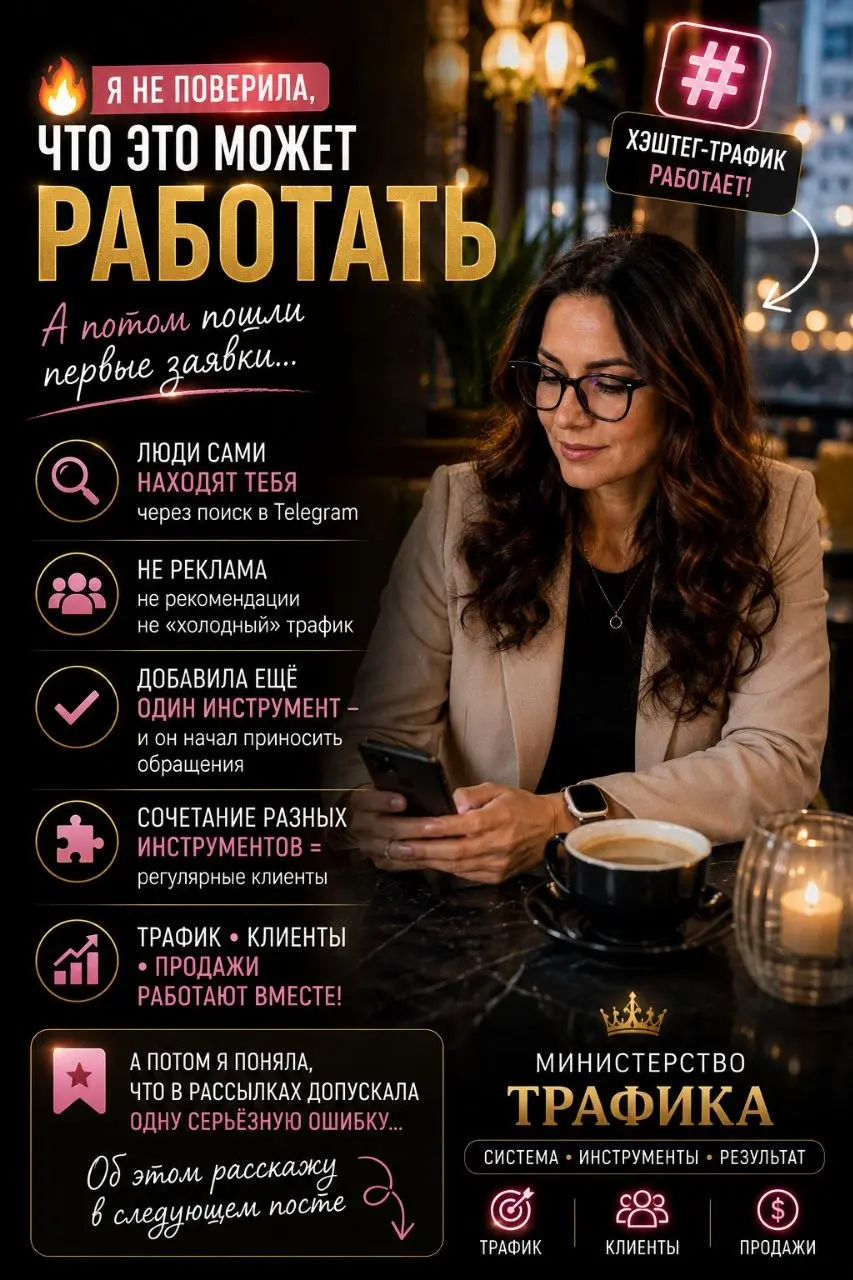 Трафик из поиска ТГ: миф или реальность? 🧐
Раньше я скептически относилась к хэштегам. Думала, это бесполезно. Но когда проверила на практике, была в шоке: люди реально находят меня сами | Сетка — социальная сеть от hh.ru