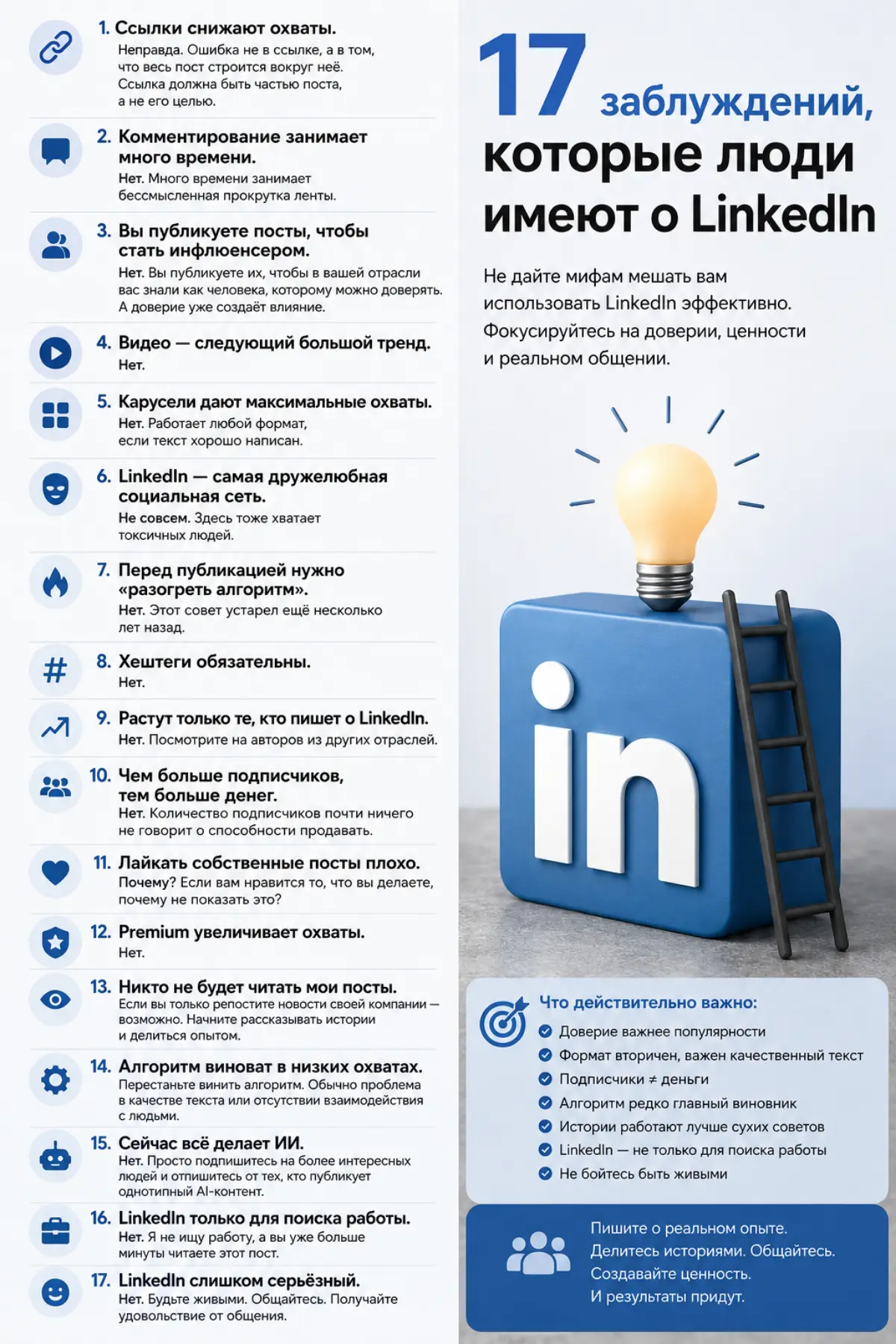 Мифы LinkedIn | Сетка — социальная сеть от hh.ru