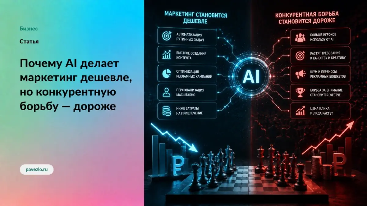 AI делает маркетинг дешевле, но бизнес-борьбу — сложнее | Сетка — социальная сеть от hh.ru