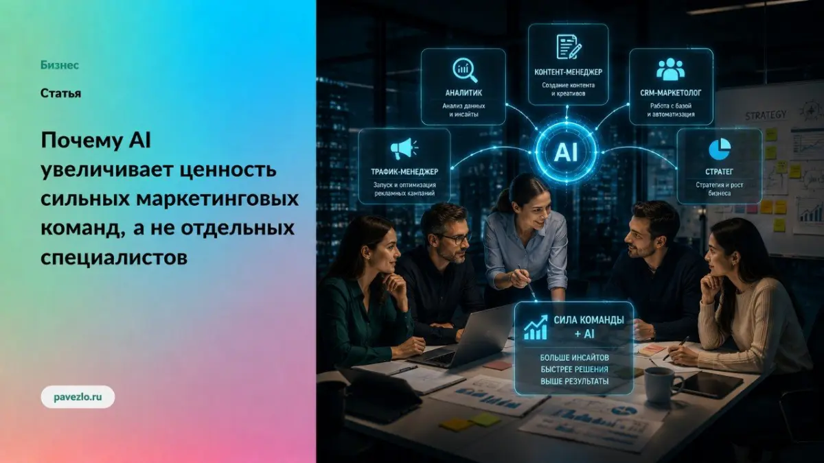 AI увеличивает ценность сильных маркетинговых команд | Сетка — социальная сеть от hh.ru