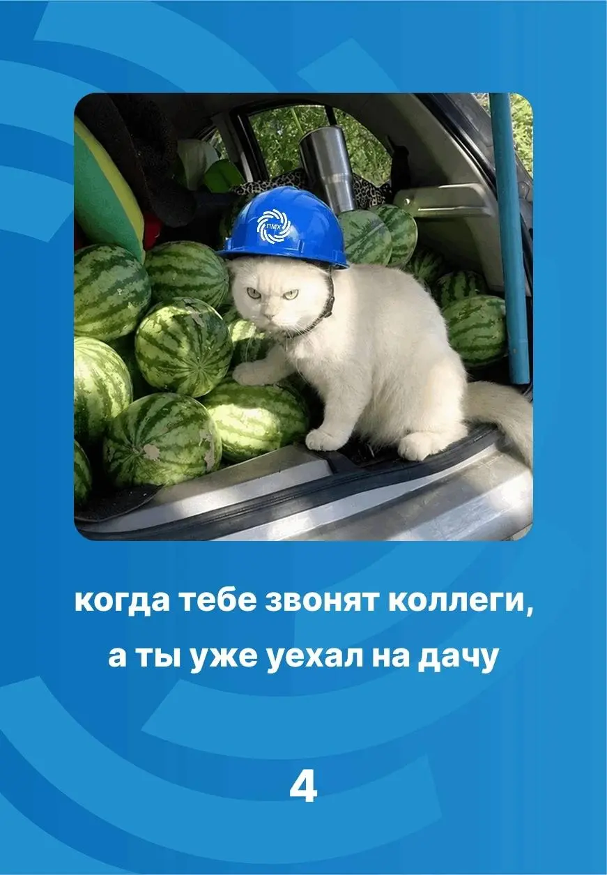 Делитесь своим летним, пятничным настроением в опросе 🔽😊
Выбирайте от 1-6✨ | Сетка — социальная сеть от hh.ru