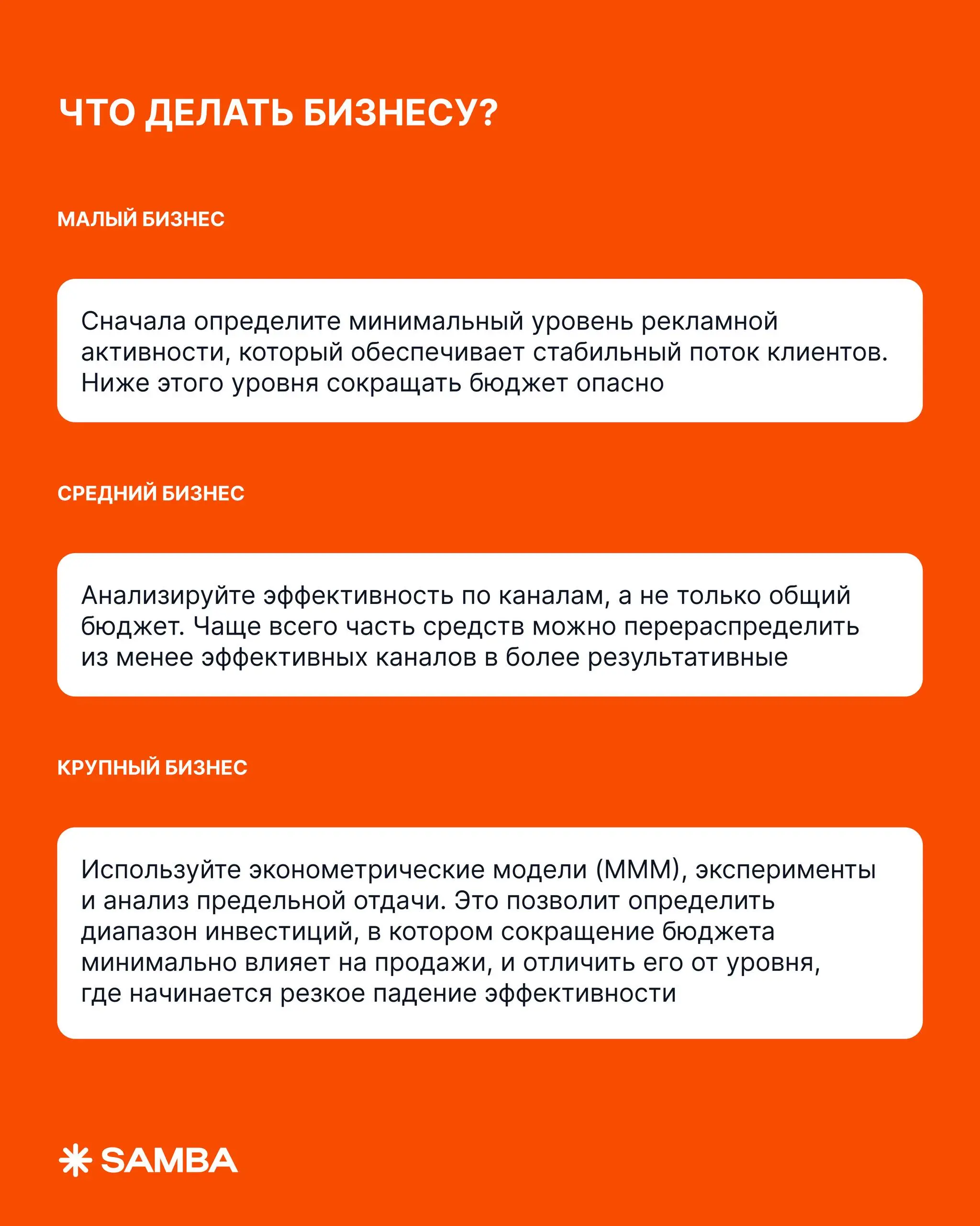 🔥 Что будет, если бюджет урезать в два раза — продажи упадут вдвое?
Этот вопрос от собственника, CFO или CEO слышал каждый маркетолог | Сетка — социальная сеть от hh.ru