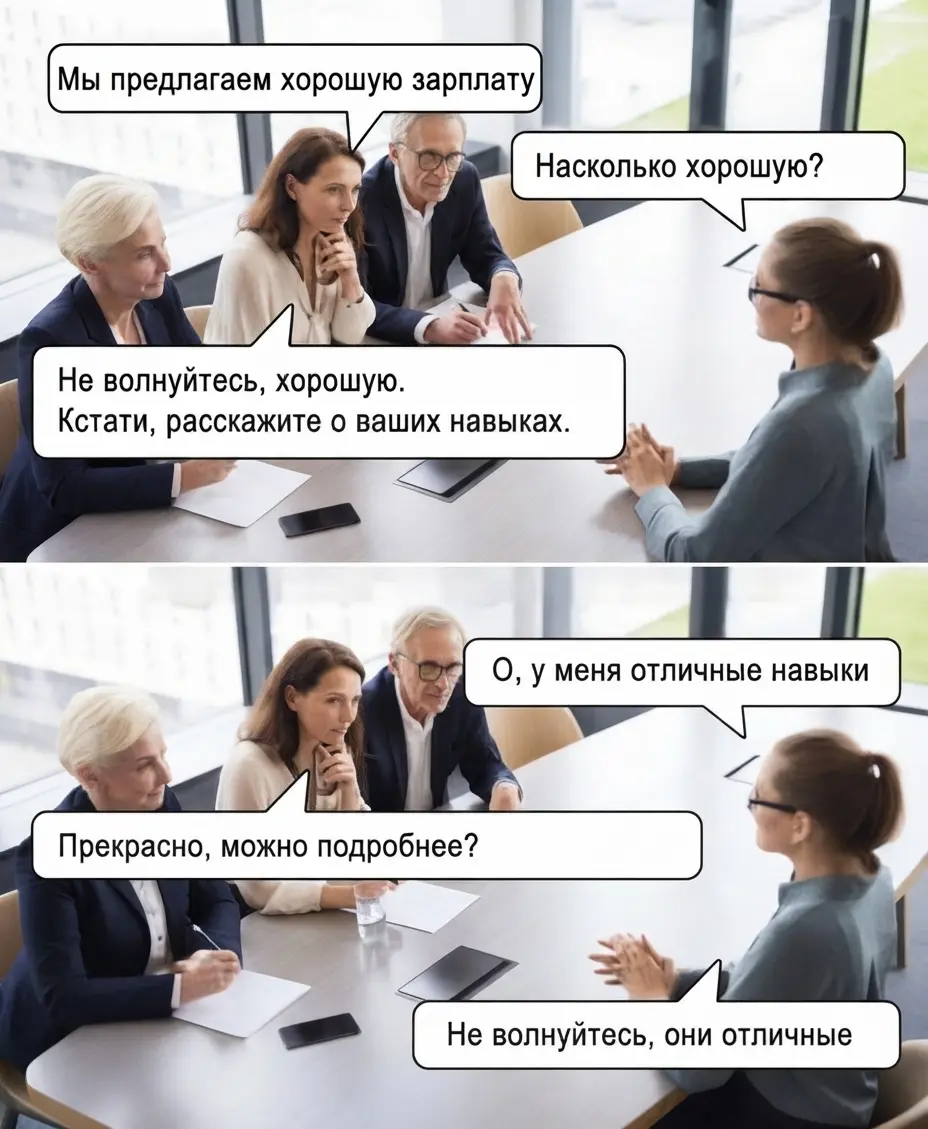 Навыки кандидата на собеседовании | Сетка — социальная сеть от hh.ru