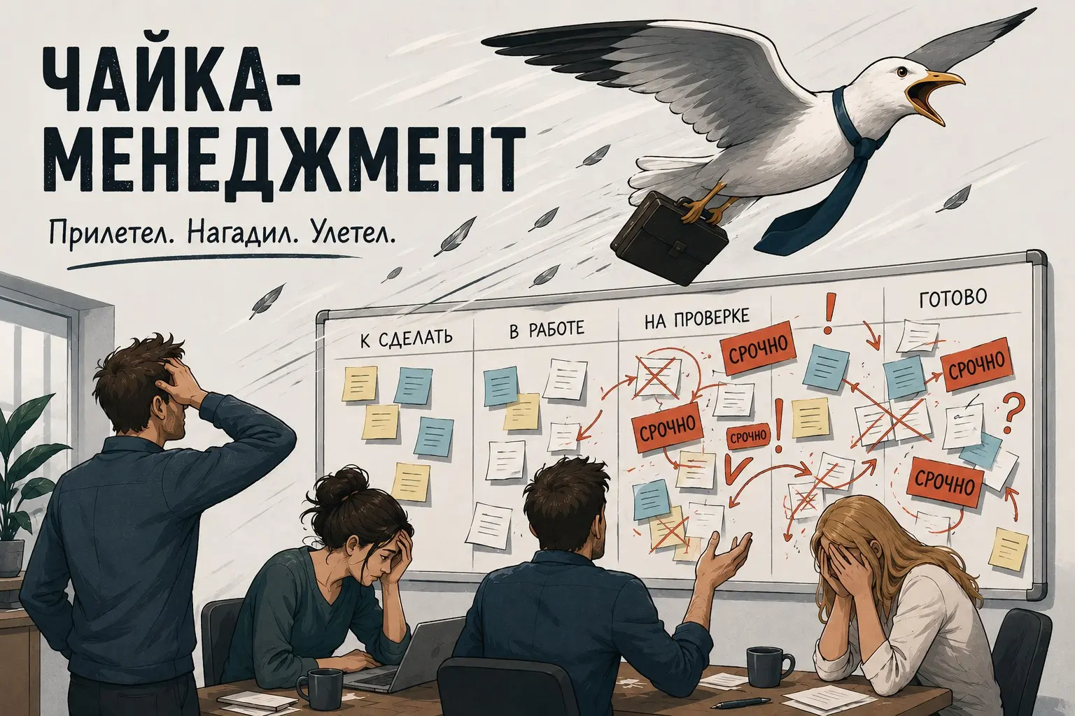 Чайка-менеджмент (англ | Сетка — социальная сеть от hh.ru