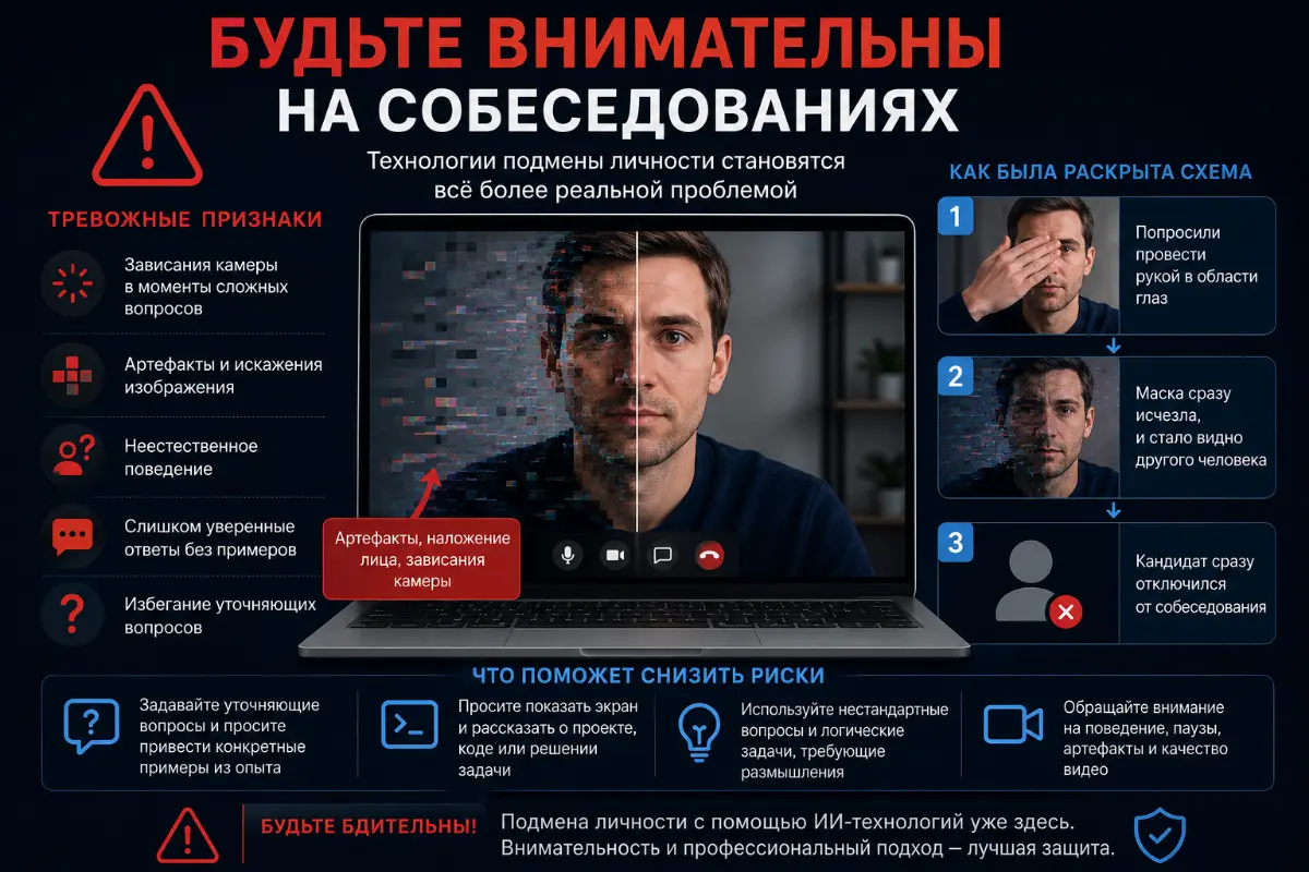 Дипфейки на собесе | Сетка — социальная сеть от hh.ru