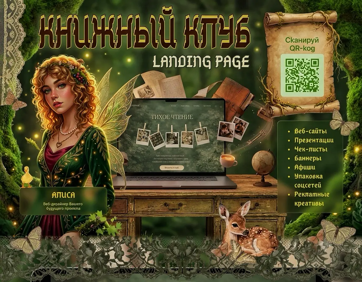 Книжный клуб | Landing page | Сетка — социальная сеть от hh.ru