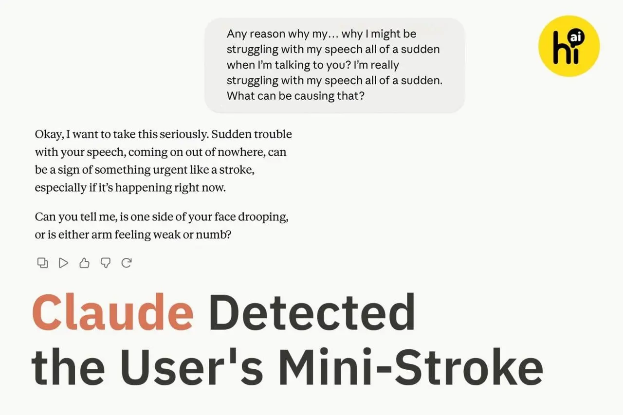 Клод распознал признаки микроинсульта
Пользователь Reddit рассказал, что у него внезапно возникли проблемы с речью во время разговора с Клодом | Сетка — социальная сеть от hh.ru