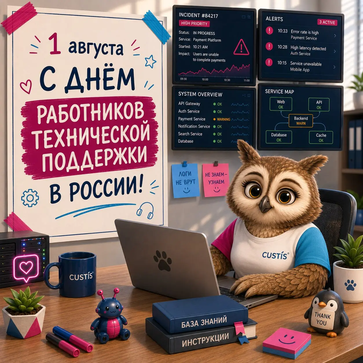 Сегодня в России отмечают День работников технической поддержки🎉
Айтишных праздников много не бывает — сегодня поздравляем тех, кто анализирует причины сбоев, ищет нестандартные решения и помогает сис... | Сетка — социальная сеть от hh.ru