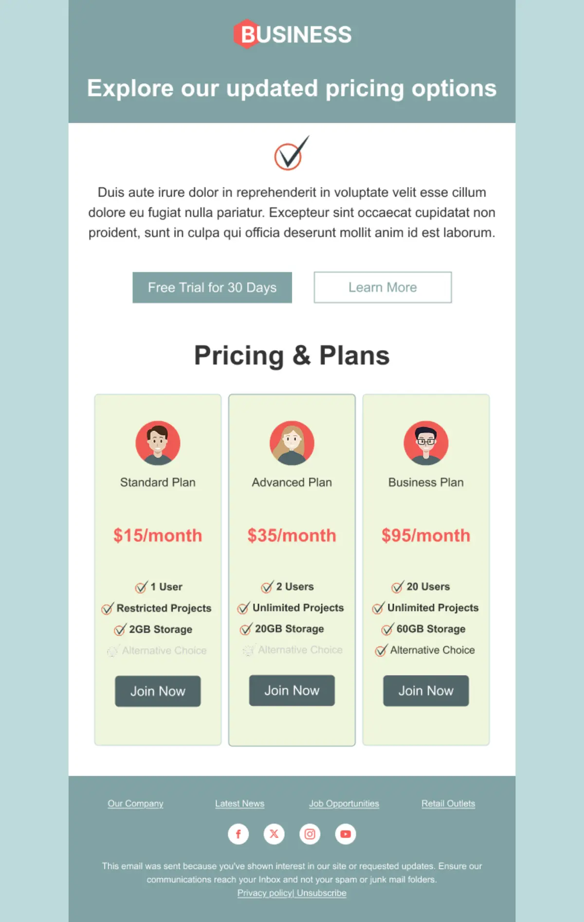 Email designs in Figma | Сетка — социальная сеть от hh.ru