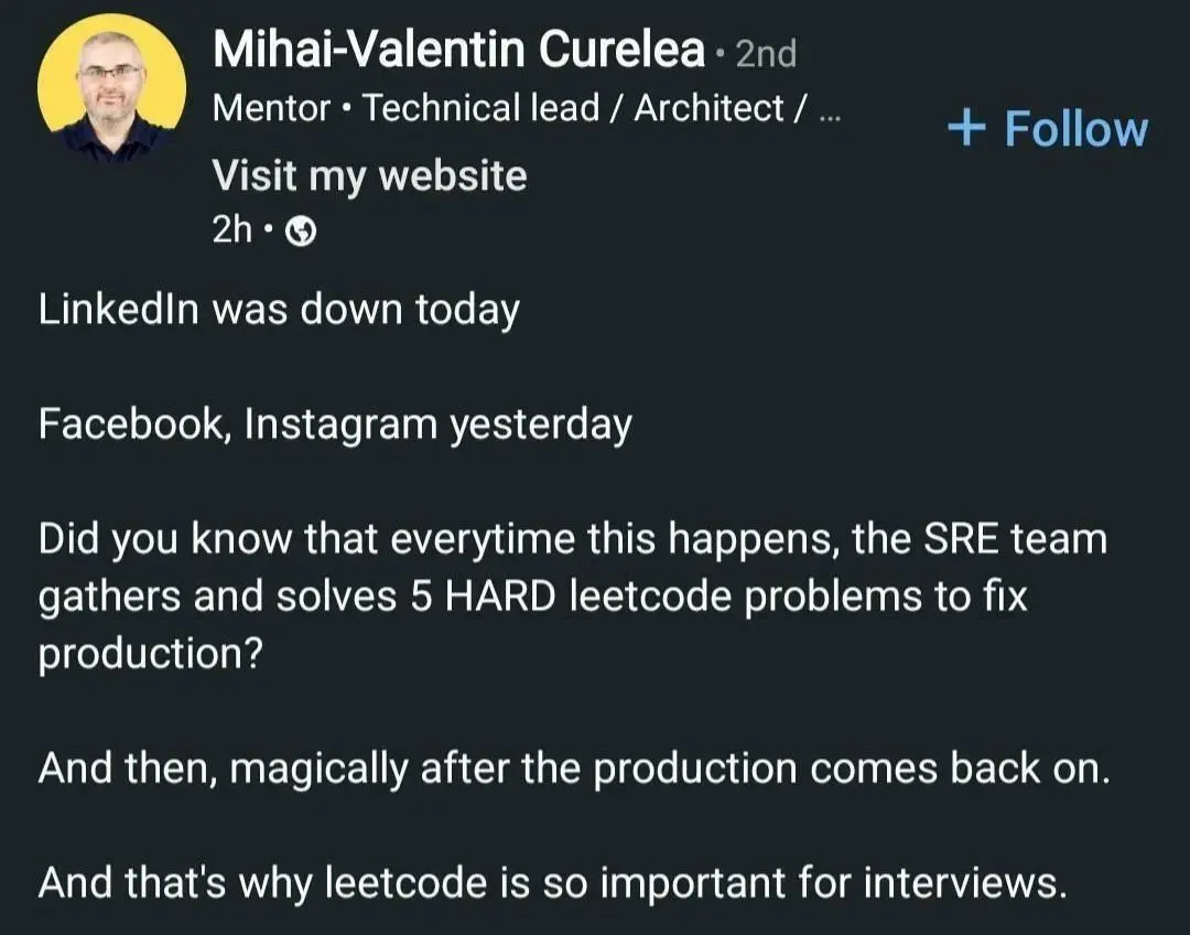 Leetcode задачи и тех. интервью в бигтехе | Сетка — социальная сеть от hh.ru