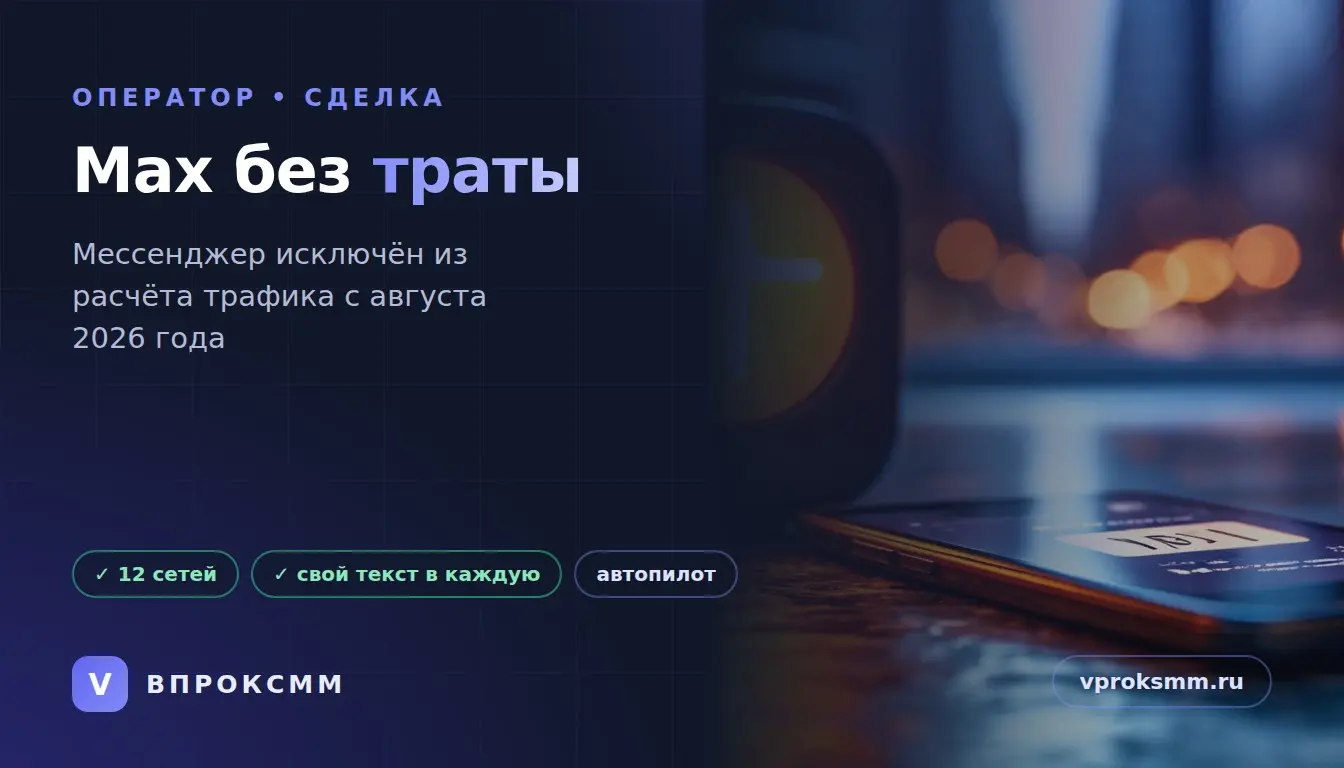 Трафик в Max бесплатный с 2026 — бизнесу пора туда заходить | Сетка — социальная сеть от hh.ru