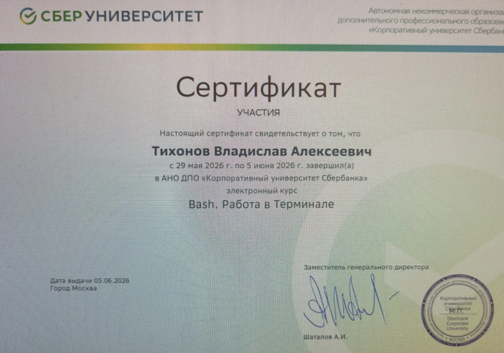 Network member avatar
