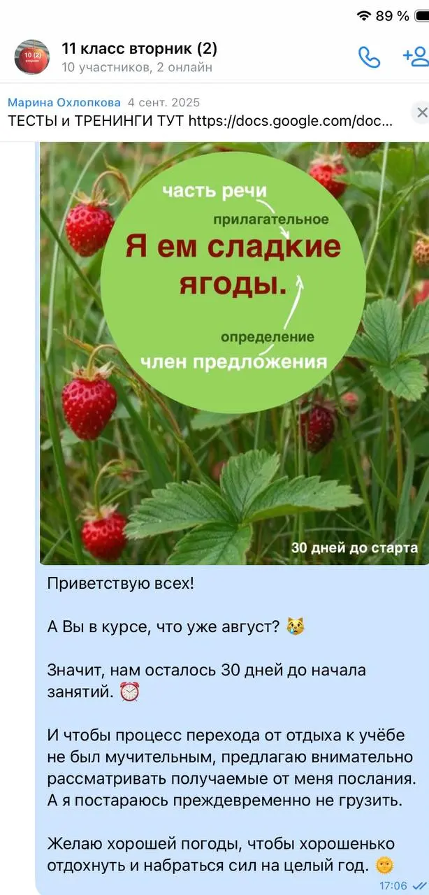 Как я использую АДВЕНТ-КАЛЕНДАРИ
Загружаю в детский чатик учебную картинку, иногда сопровождаю небольшим посланием.
Сейчас использую календарь « СКОРО В ШКОЛУ» | Сетка — социальная сеть от hh.ru