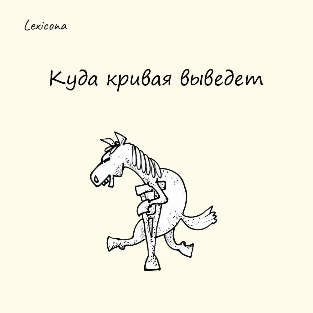 Куда кривая выведет
Так обычно выражаются, когда не могут повлиять на развитие событий и остаётся только положиться на благоприятный исход | Сетка — социальная сеть от hh.ru