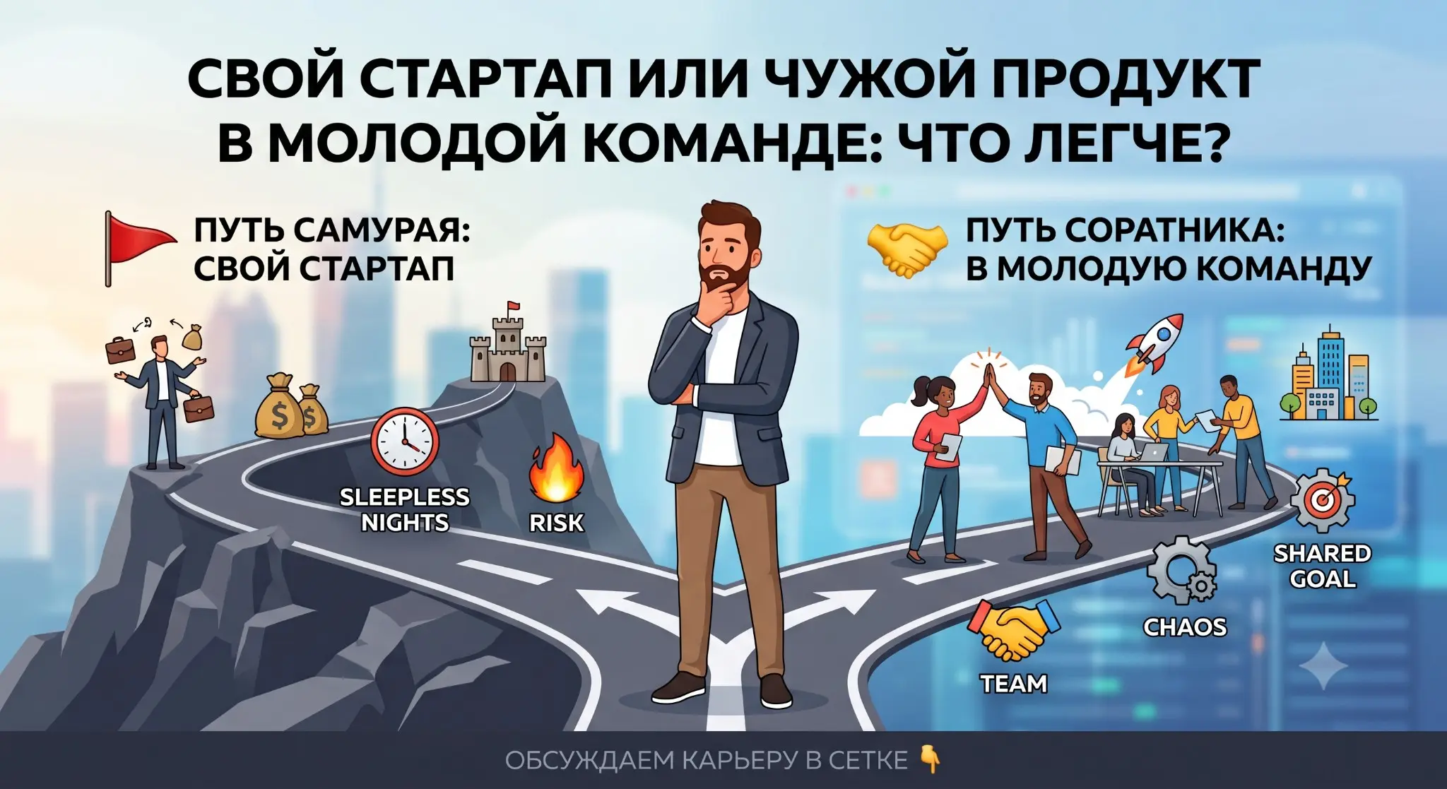 Свой стартап или чужой продукт в молодой команде: что легче? | Сетка — социальная сеть от hh.ru