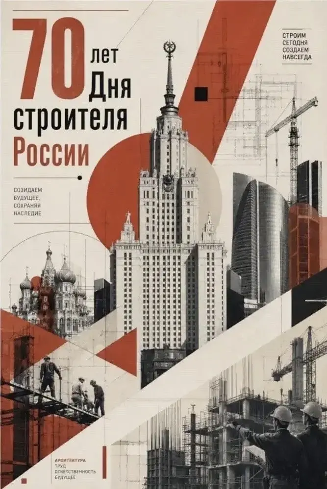 В рамках празднования 70‑летия Дня строителя представляем новый выпуск плакатов со студенческими работами
🖼️ Каждый проект — результат творческого эксперимента | Сетка — социальная сеть от hh.ru