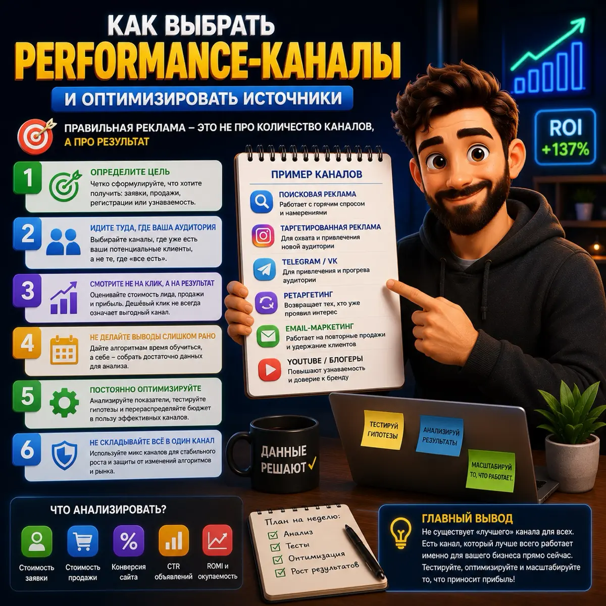 Как выбрать правильные Performance-каналы и не слить рекламный бюджет?
Одна из самых дорогих ошибок в интернет-маркетинге - запускать рекламу сразу везде | Сетка — социальная сеть от hh.ru