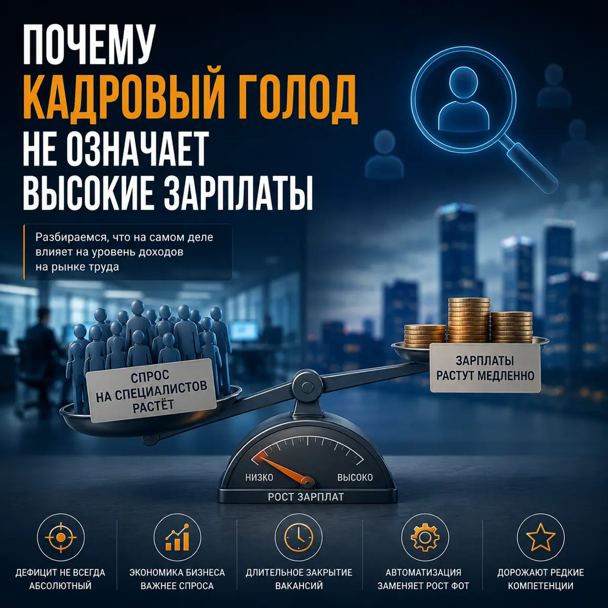 Почему кадровый голод не означает высокие зарплаты? | Сетка — социальная сеть от hh.ru