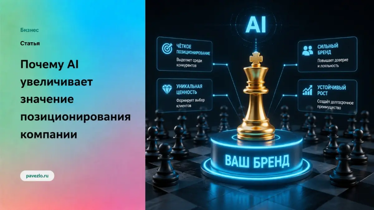 Почему AI увеличивает значение позиционирования компании | Сетка — социальная сеть от hh.ru