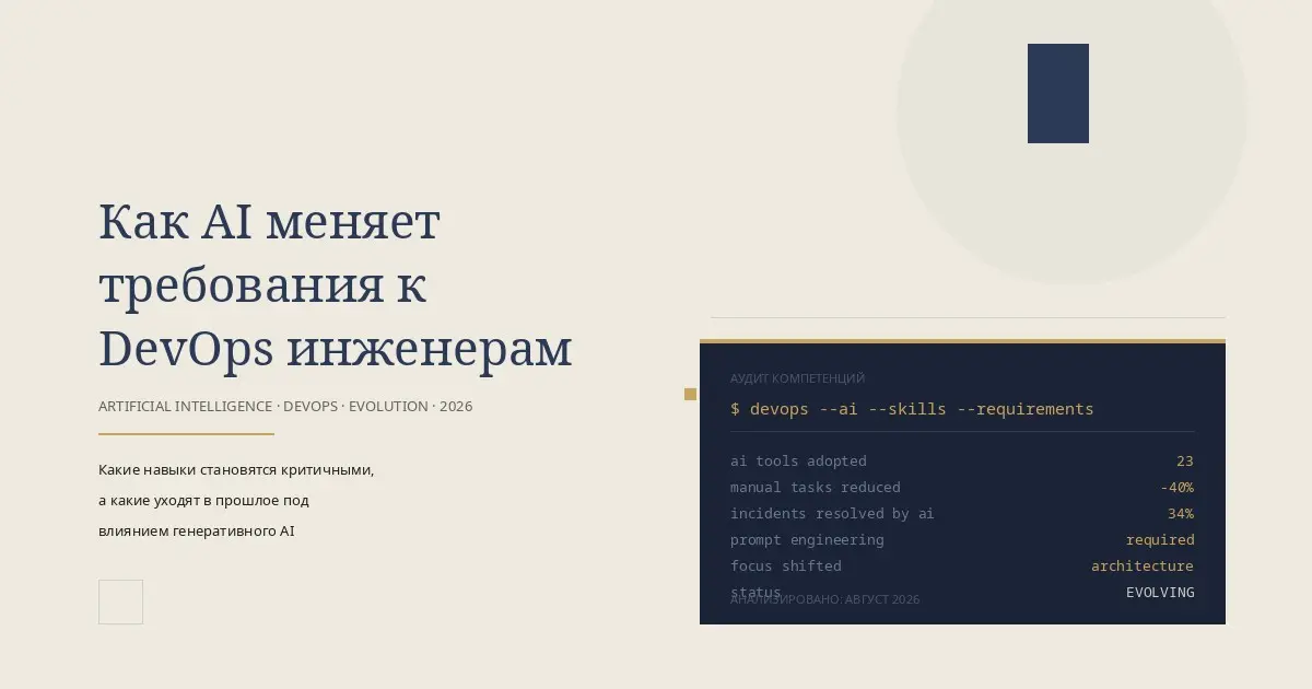 Как AI меняет требования к DevOps инженерам | Сетка — социальная сеть от hh.ru